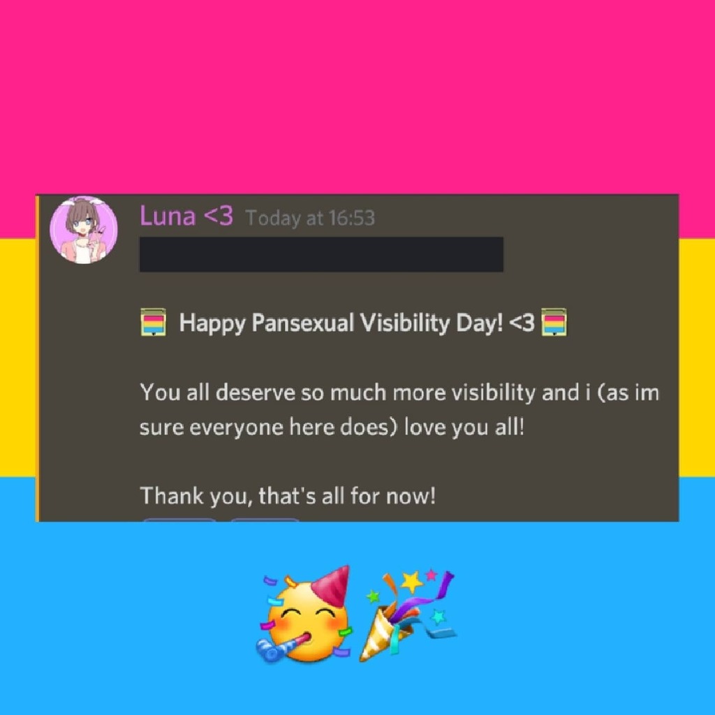 SophsTransMemes's tweet photo. New meme on the gram! 
>https://t.co/j3NgXwBfAN<

HAPPY #panvisibilityday !!! Im not pan myself but eill do everything in my power to support you all! <3
.
.
.
#pansexualpride #pan #pansexuality https://t.co/5cYmvUQAMJ