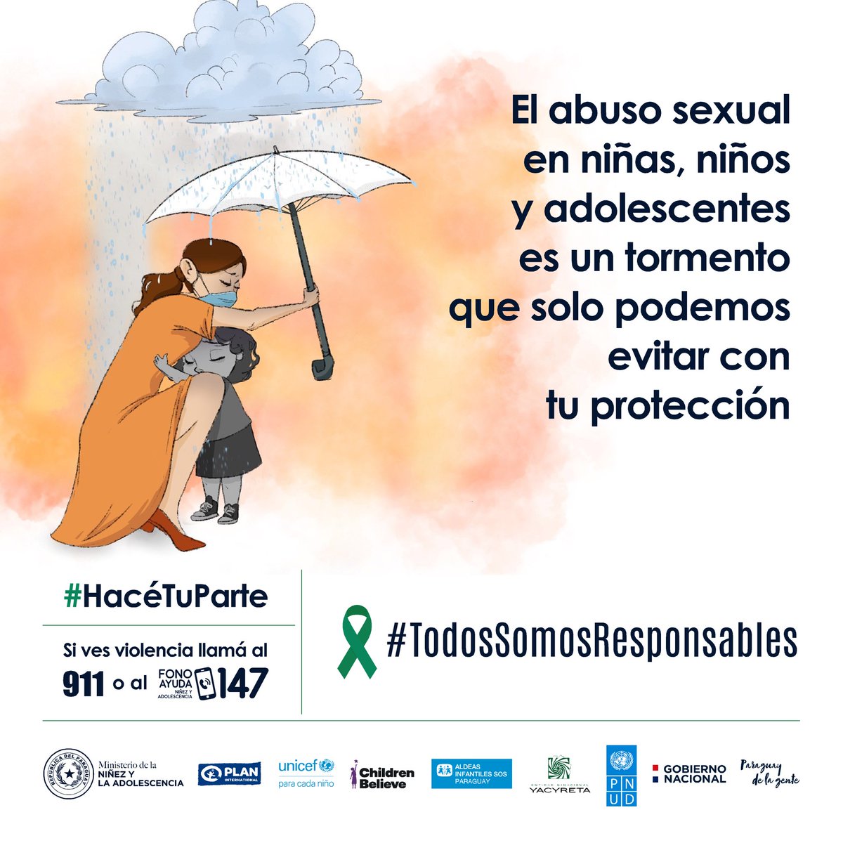 MECpy's tweet photo. ✍🏻 Sé parte de la solución, DENUNCIÁ cualquier vulneración que vive un niño, niña o adolescente. 🙌🏻

📲 147 Fono Ayuda o 911 Policía Nacional

#HacéTuParte 💪🏻
#TodosSomosResponsables 🇵🇾 https://t.co/3J2NJlElfs