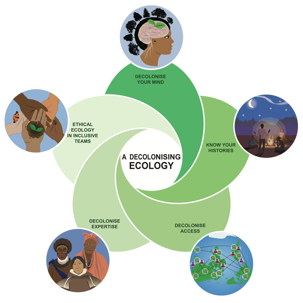 Our new paper is out!! 

"Decoloniality and anti-oppressive practises for a more ethical ecology"  👉 rdcu.be/clcZ3

What is the legacy of colonialism for ecology today? 

AND how can ecology become more inclusive, creative and ethical?

@leafwarbler <a href="/Jess_Auerbach/">Jess_Auerbach</a> 
A🧵