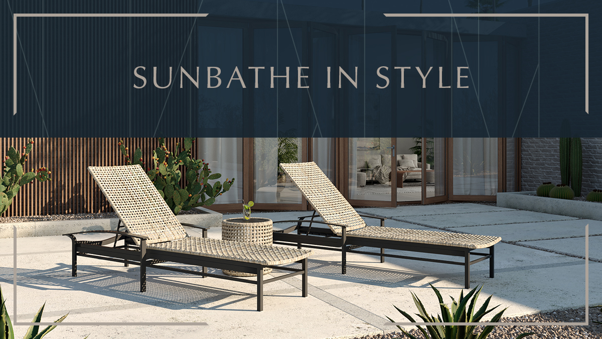 Inspired by Mediterranean earth tones, the weave of our Jasper Chaise provides an airy look and feel to balance out the afternoon heat. All it’s missing now is you. Find it at a retailer nearby: hubs.la/H0MjRnQ0 #winstonfurniture #outdoordesign