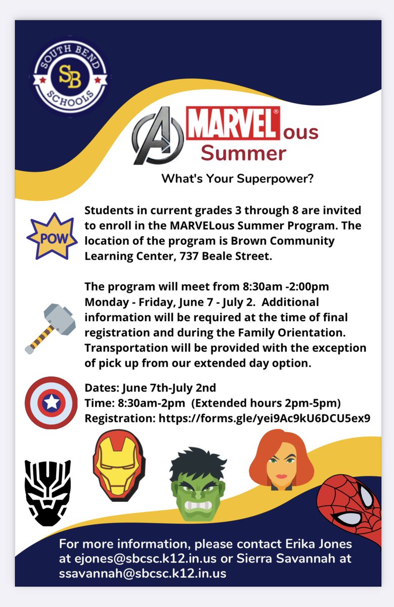 Looks like a great summer program!! <a href="/SouthBendCSC/">South Bend Schools</a> <a href="/WeMust_Believe/">SBCSC Student Services</a>