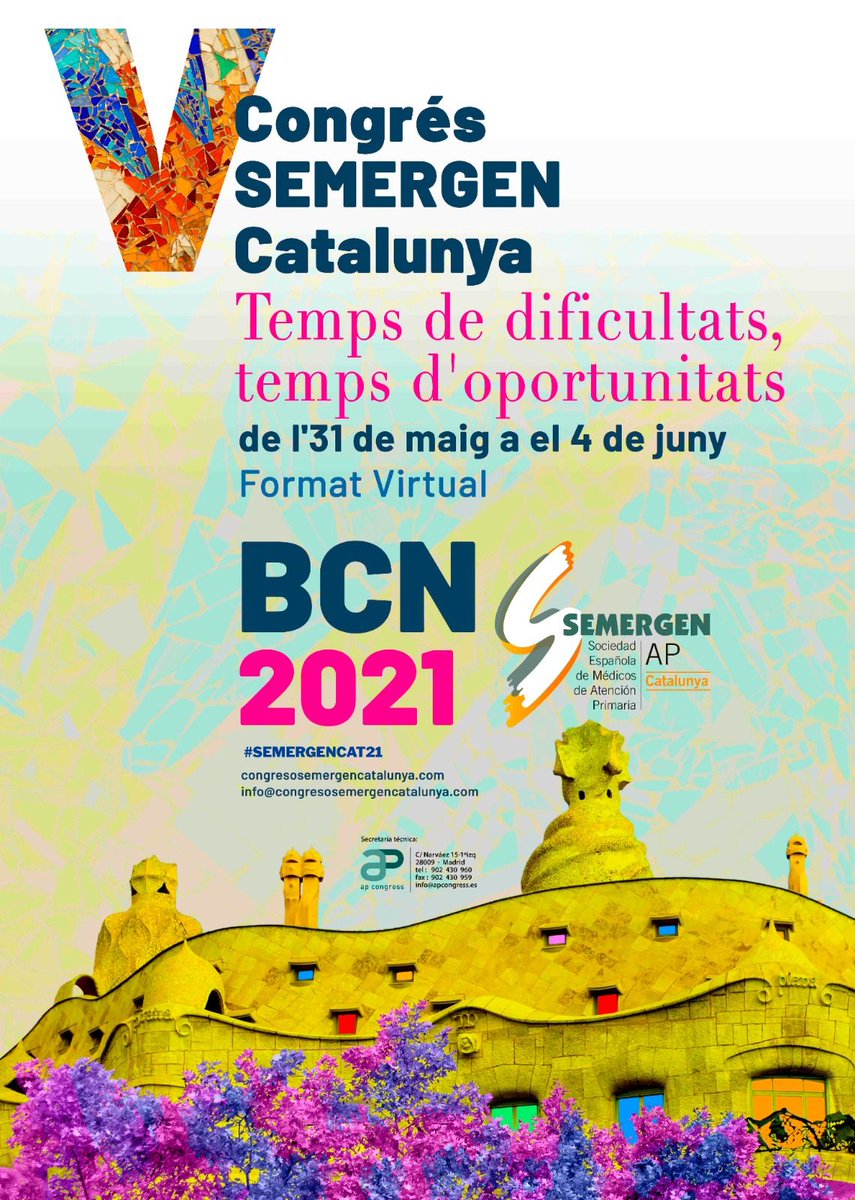 SEMERGEN | Médicos de Atención Primaria (@semergenap) on Twitter photo 📣INSCRIPCIONES DE ÚLTIMA HORA para el V Congreso de <a href="/SEMERGEN_CAT/">SEMERGEN Catalunya</a> en congresosemergencatalunya.com
🔜 #semergenCAT21 Del 31M al 4 Junio con <a href="/PereBeato/">Pere Beato Fernandez</a> <a href="/fxdiazcarrasco/">Xavier Díaz</a> <a href="/celiacsag/">Celia Cols</a> <a href="/Sonia_MJ/">Sònia Miravet</a> @beatopere <a href="/ritasahun/">Rita Sahún</a> <a href="/martacardenasr/">👩🏽⚕️Marta CárdenasR</a> y más #MFyC 📣INSCRIPCIONES DE ÚLTIMA HORA para el V Congreso de <a href="/SEMERGEN_CAT/">SEMERGEN Catalunya</a> en congresosemergencatalunya.com
🔜 #semergenCAT21 Del 31M al 4 Junio con <a href="/PereBeato/">Pere Beato Fernandez</a> <a href="/fxdiazcarrasco/">Xavier Díaz</a> <a href="/celiacsag/">Celia Cols</a> <a href="/Sonia_MJ/">Sònia Miravet</a> @beatopere <a href="/ritasahun/">Rita Sahún</a> <a href="/martacardenasr/">👩🏽⚕️Marta CárdenasR</a> y más #MFyC