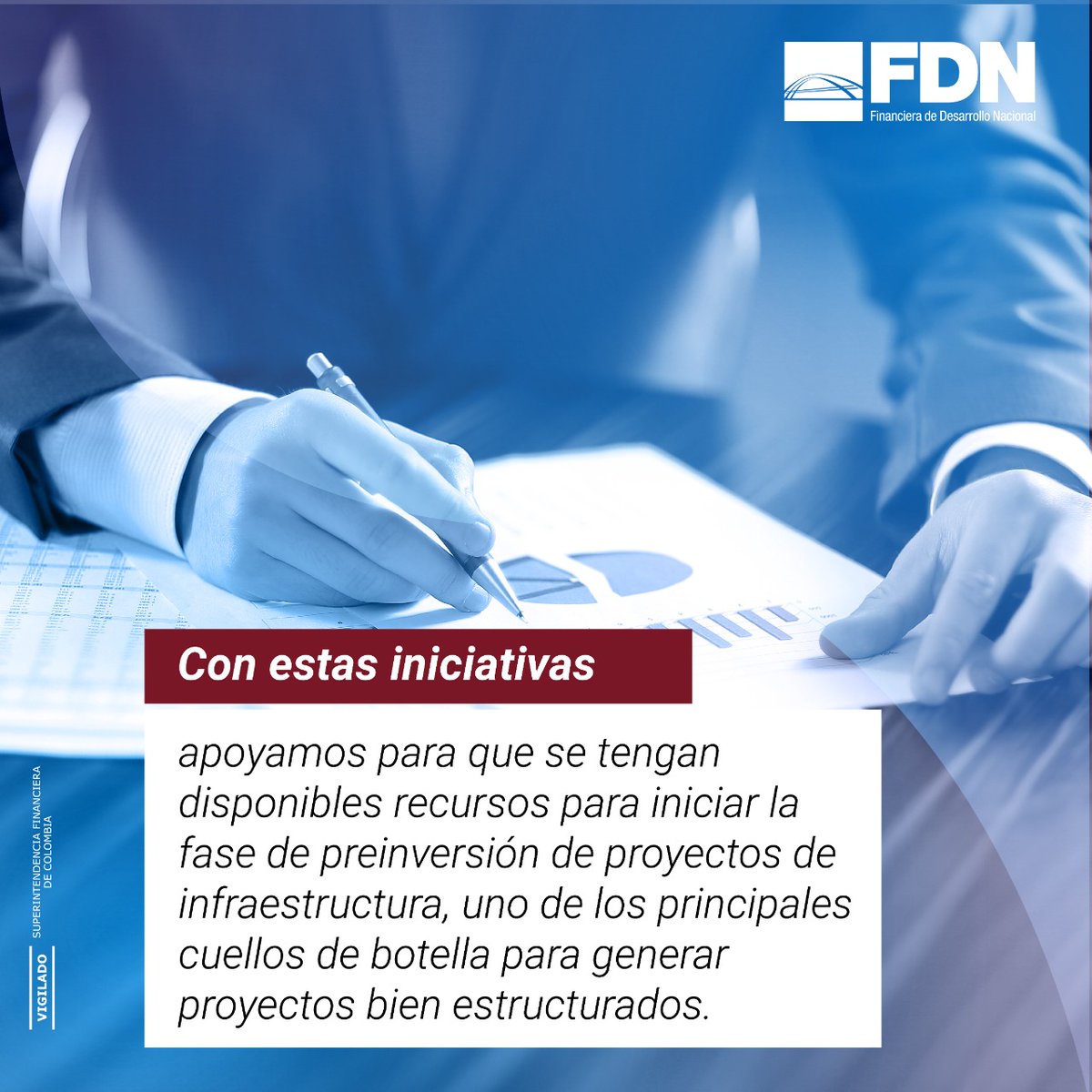 FDNcolombia's tweet photo. #SomosFDN. Trabajamos de la mano con el Gobierno del Reino Unido y @el_BID en la creación del #PAPIC y con @MinHacienda en el #FONDES, ambas iniciativas aportan recursos claves para la financiación de la fase de preinversión para proyectos de #Infraestructura. https://t.co/85K3mPWqiy