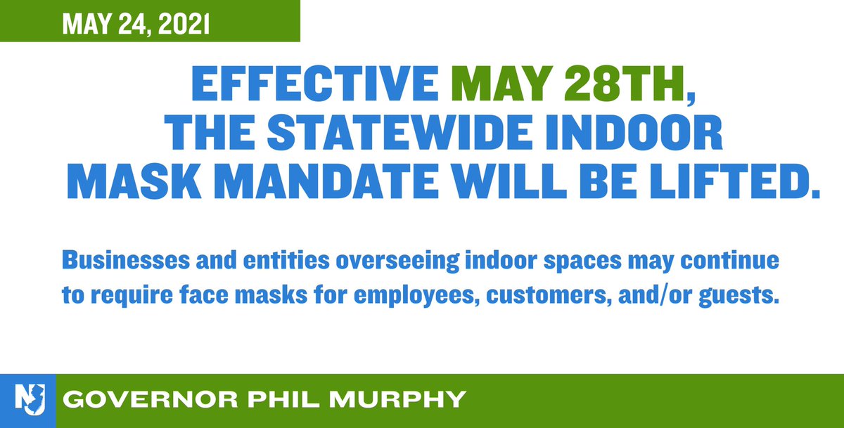 NEW: Effective May 28th, the statewide indoor mask mandate will be lifted.

Businesses and entities overseeing indoor spaces may continue to require face masks for employees, customers, and/or guests.