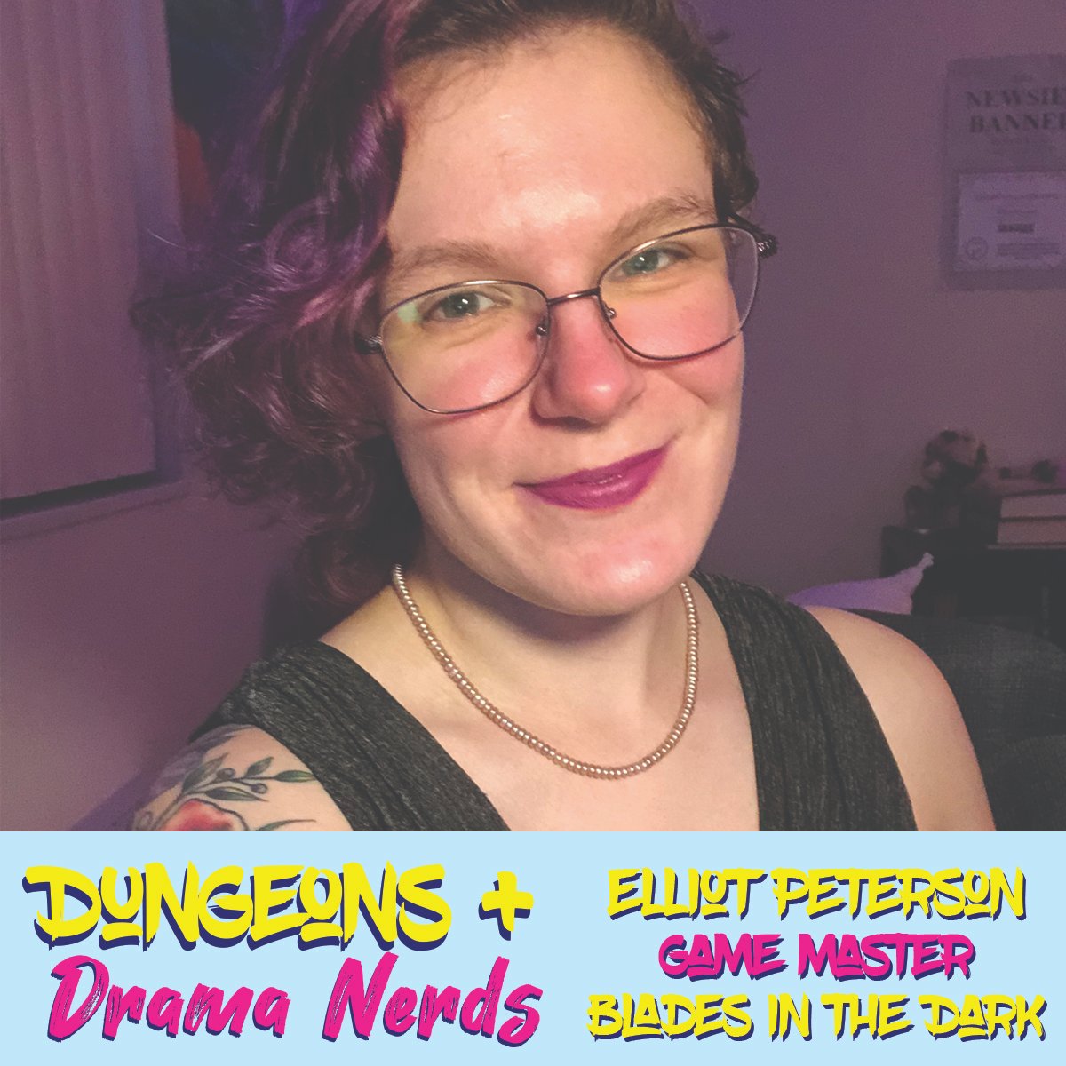 Say hello to our latest GM <a href="/elliotylen/">Elliot 💖💜💙</a>! Elliot Peterson  is a freelance theatre electrician in the DC area.  She works at several regional theatres like Signature Theatre and Arena Stage.