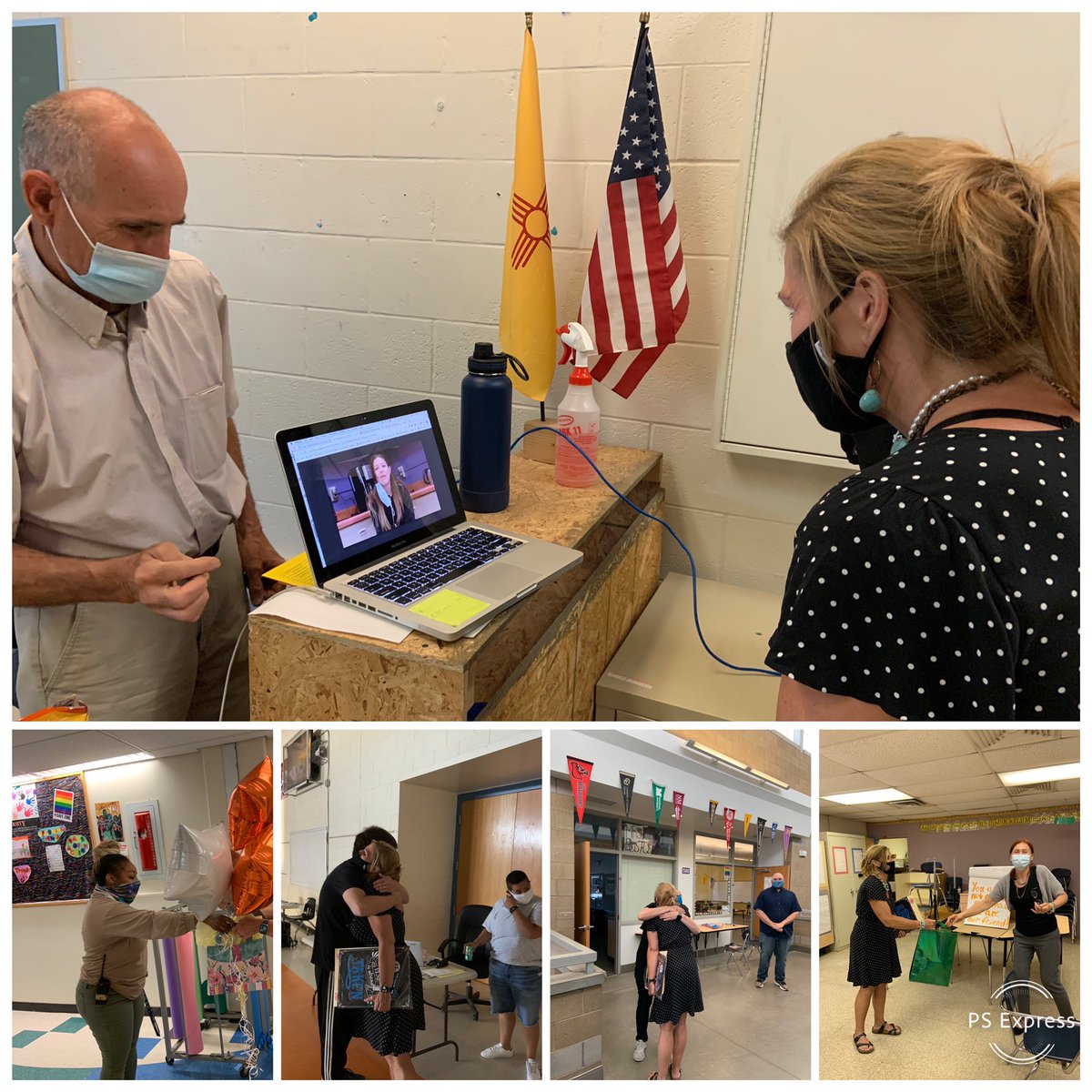 MustngPrincipal's tweet photo. I’m truly humbled &amp; blessed! I was taken on my own little “Promotion Walk”. There were many tears! Truman is a special place! Thank you Sonja, @Truman_AP &amp; @MSGONZALESAPS for making today so special! I’ll miss you all! @ABQschools @SalazarAPSz2 @Zone2Assoc8 https://t.co/Z07SVGKGYe