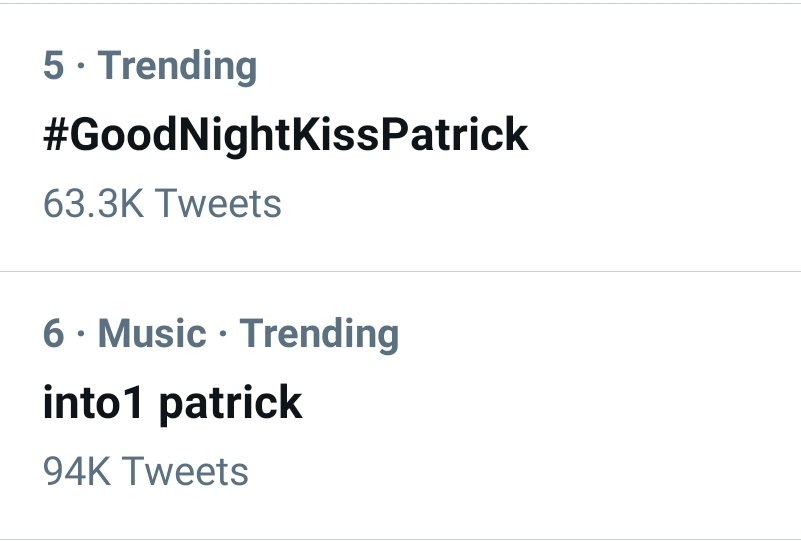 BBJSYN's tweet photo. 5 am
INTO1 PATRICK
#GoodNightKissPatrick https://t.co/R4eg4Zw9yl