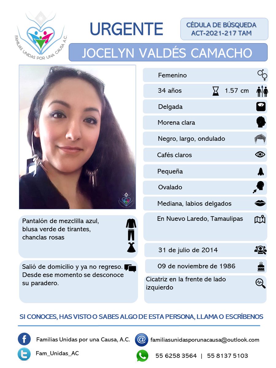 Fam_Unidas_AC's tweet photo. SERVICIO A LA COMUNIDAD

Hoy Jocelyn Valdés Camacho se transmite en Canal 5 en servicios a la comunidad

AYÚDANOS A ENCONTRARLA
Su familia la espera en casa
Atentos y aporta información @claudia66184 https://t.co/bSvKsJsHJd