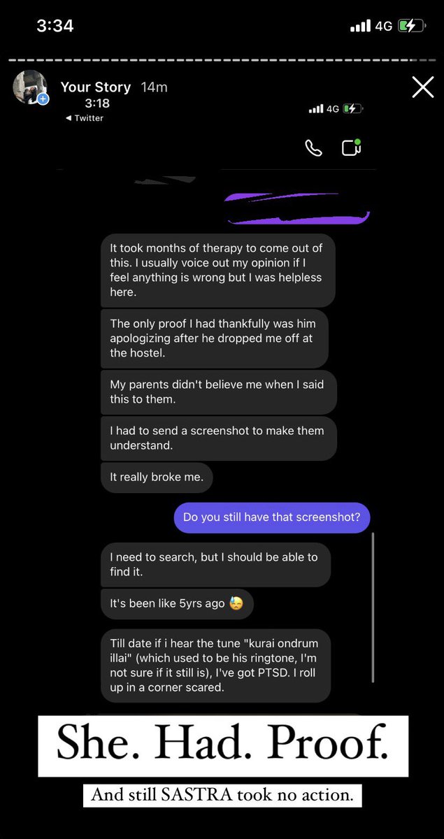 RamitaRajaa's tweet photo. Another incident of sexual assault at @SastraUniv that got reported to @SVaidhyasubrama . NO ACTION TAKEN except victim blaming. https://t.co/YFg3LzjFp1