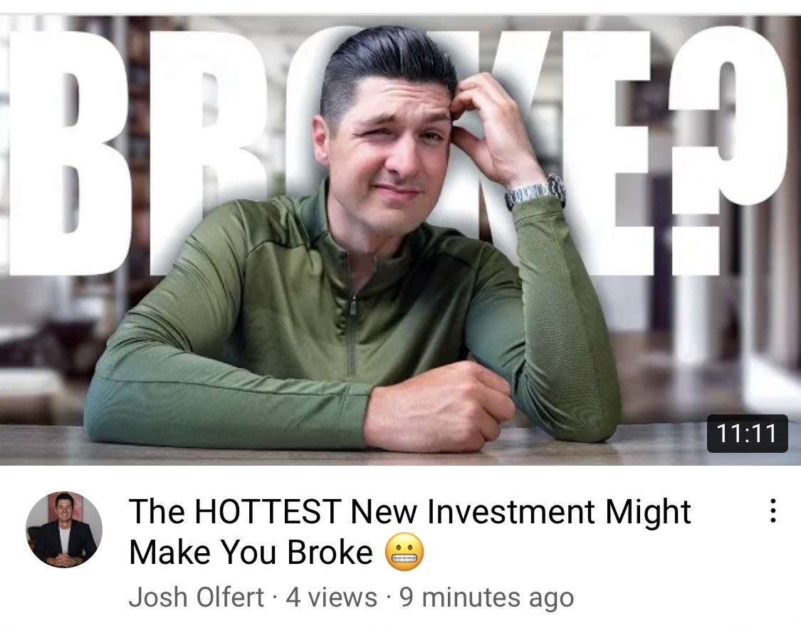The HOTTEST New Investment Might Make You Broke 😬 youtu.be/BuD7gWJVLeU via <a href="/YouTube/">YouTube</a>