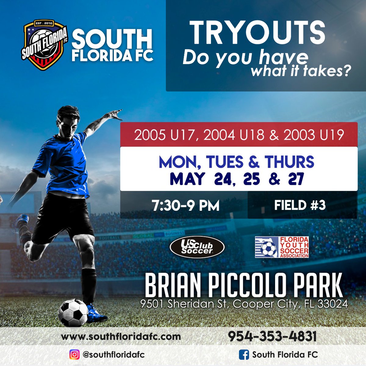 Time to change your game.  Do you have what it takes?  
Register today!
southfloridafc.sportngin.com/register/form/…