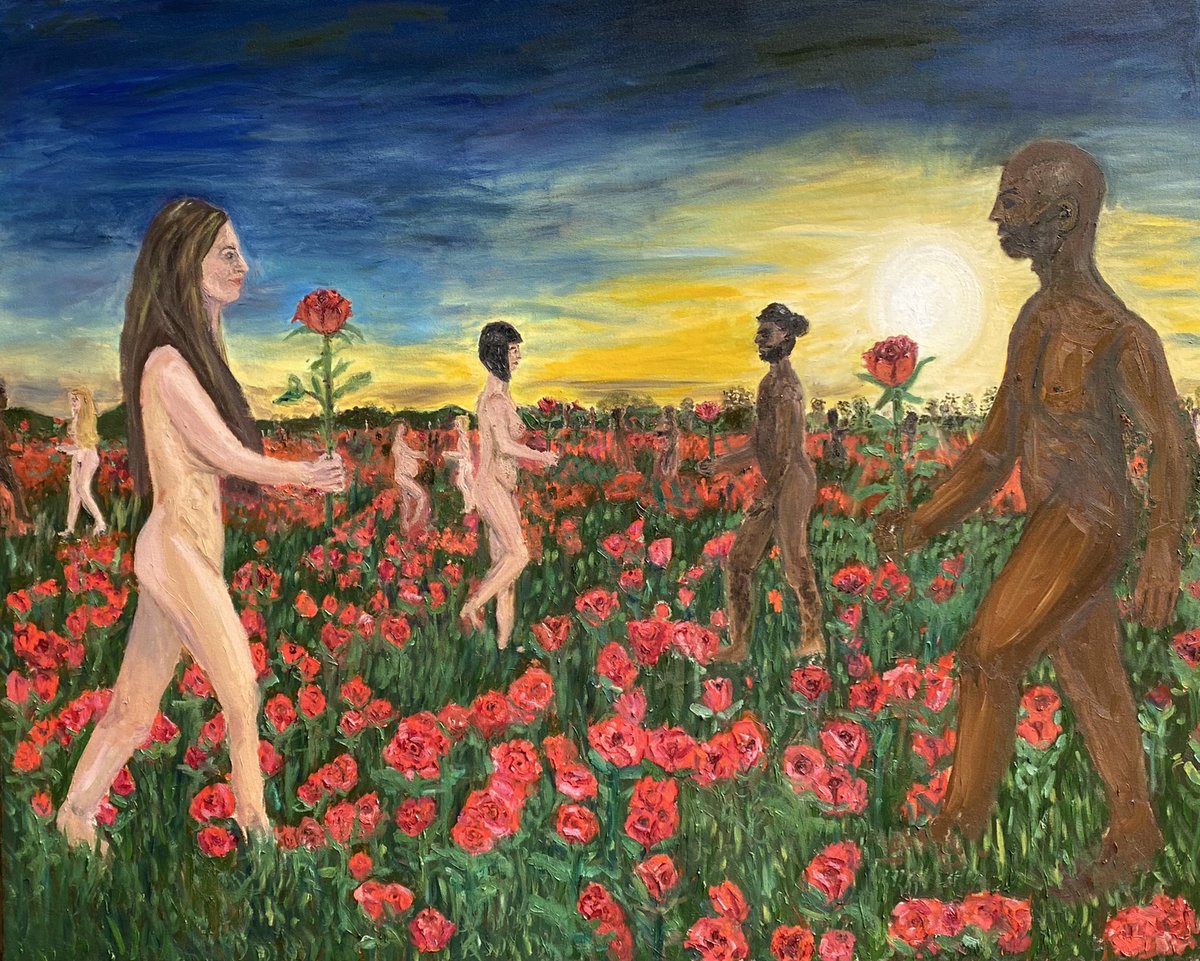 MakeThePiece's tweet photo. New work finished! Title: All Blood Runs Red. Size H 120 cm x W 150 cm x D 4 cm Medium Oil paint on canvas #oilpaint #artwork #artistsontwitter #artist #artshare https://t.co/QdpHWluhsu