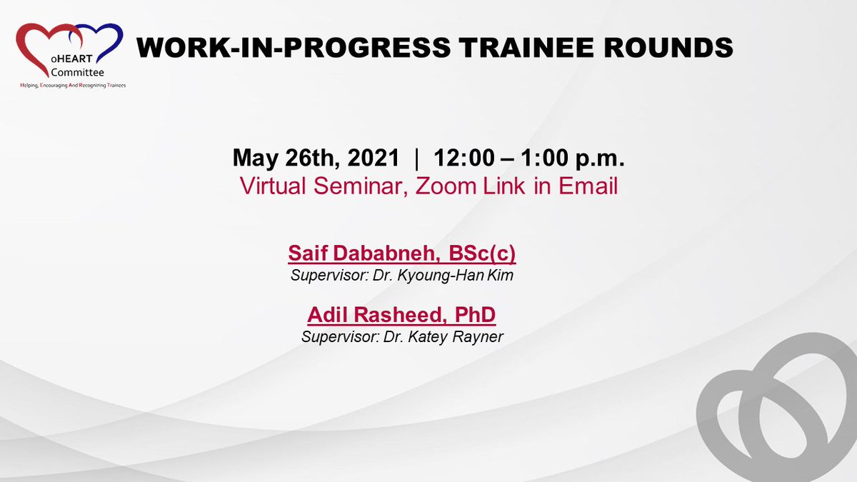 Join us for WIP this Wednesday for presentations by <a href="/saif_dababneh/">Saif Dababneh</a> and <a href="/adilrasheed88/">Adil</a>!
