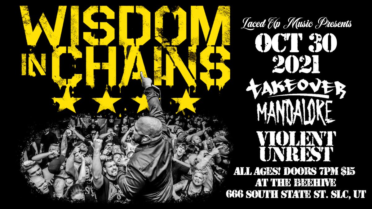 LacedHard's tweet photo. Tickets on sale now! https://t.co/qS7zXOIloG
#wisdominchains #hardcore #slchc #violentunrest #supportmusic #mandalore #takeover https://t.co/LiKR071uJR
