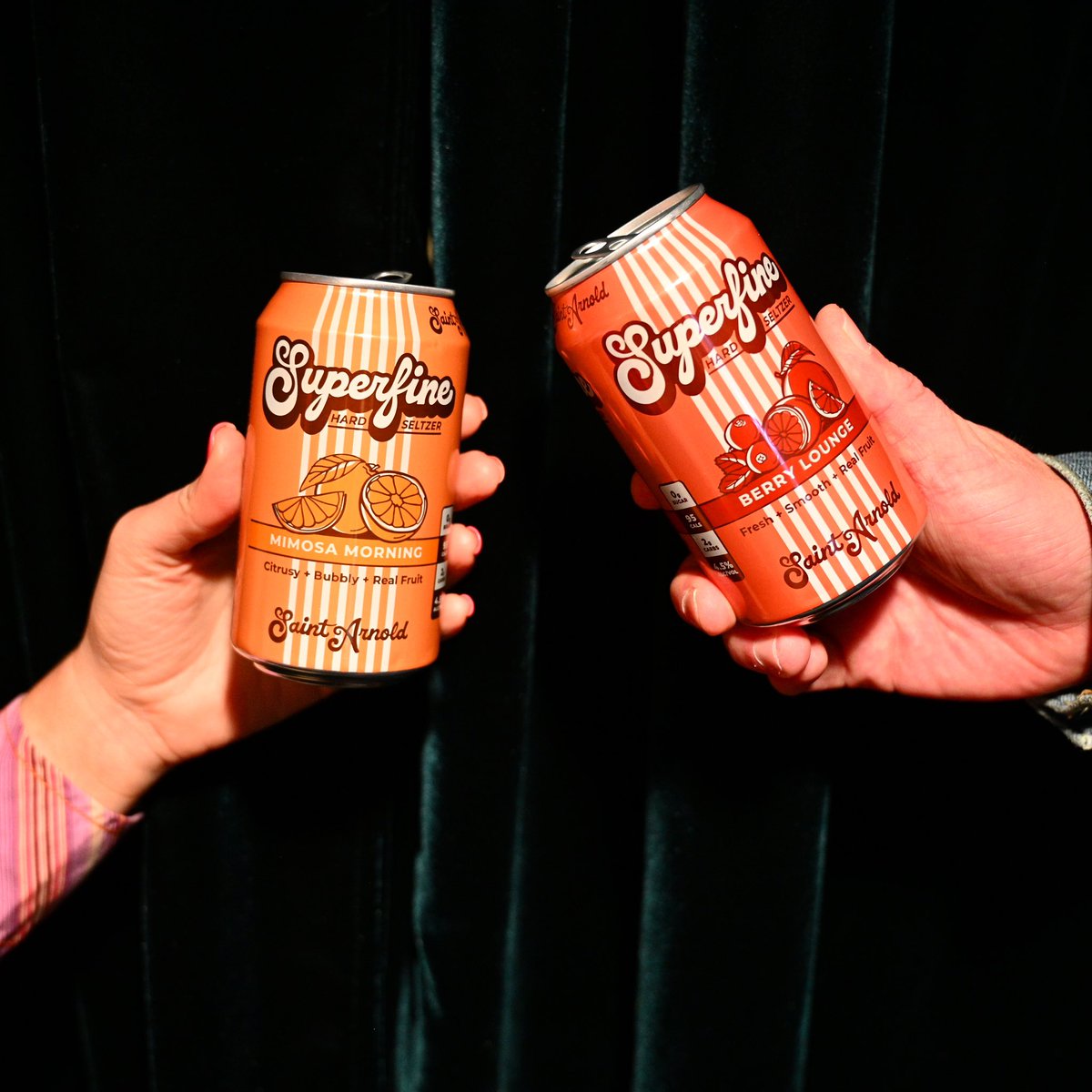 A superfine pair - Mimosa Morning &amp; Berry Lounge! When the ingredients are 100% real, you’ve got to cheers to that! #superfineallthetime