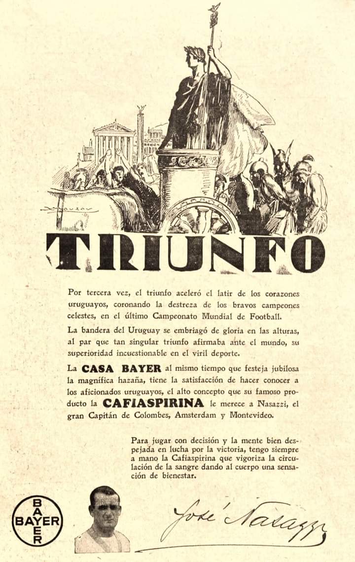 jotape_taborda's tweet photo. IMPERDIBLE, hablame de "Influencers" en estos tiempos, el #GranMariscal ya lo era en 1930, las empresas fueron directo a contratar al líder de la #GeneraciónDorada José #Nasazzi
🌎⚽🇺🇾#UnaVueltaPorElPasado https://t.co/cK9gxl4qLd