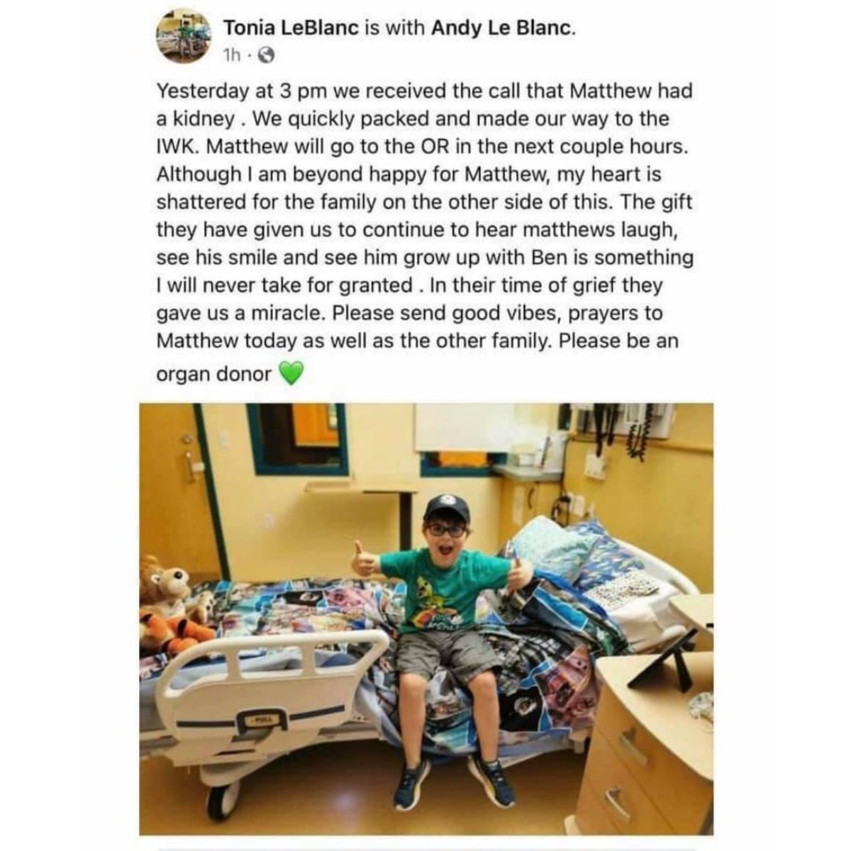 haligonia's tweet photo. "In their time of grief, they gave us a miracle." 💔 The 5-year-old from Friday's accident was the donor. https://t.co/XrJJ5fqKrd