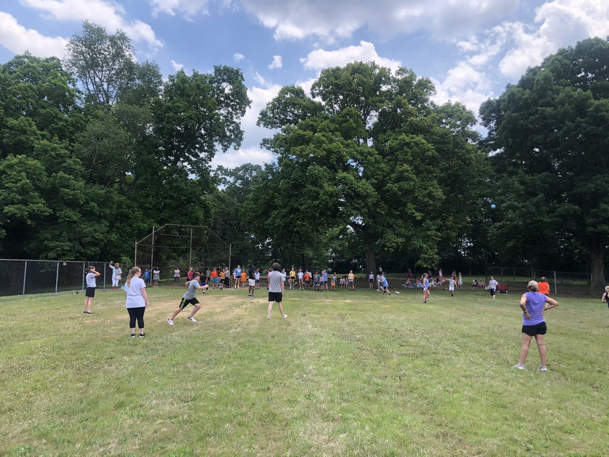 Sunshine and kickball fun- staff vs. 5th grade
