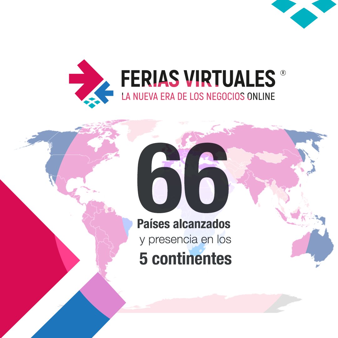 laferiavirtual's tweet photo. ¡Las datos lo confirman! Crecemos en el 1er trimestre y hacemos presencia en los 5 continentes con la solución que permite la Virtualización de #eventosadistancia  y #Ferias 

¿Qué evento deseas llevar a la web y subir a otro nivel?  Escríbenos y hablemos info@feriasvirtuales.co https://t.co/ubr9cq2DeS