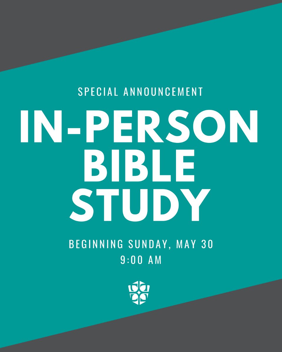 MetairieChurch's tweet photo. 🗣️ Special Announcement!

We are excited to be bringing back an in-person bible study! 😍

Next Sunday, May 30, at 9:00 AM, join us at church for our church-wide study in the book of Ruth.

#bible #biblestudy #ruth #churchfamily #joinmetairiechurch https://t.co/nfcth25VQ3