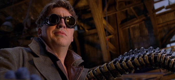 Доктор октавиус 2004. Отто октавиус человек паук 2. Человек паук 2002 доктор осьминог. Отто октавиус альфред молина. Отто октавиус альфред молина.