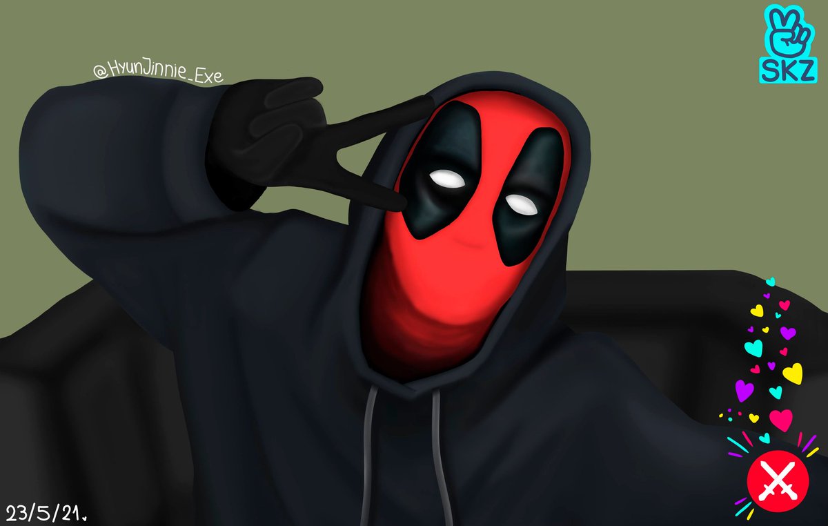 HyunJinnie_Exe's tweet photo. Deadpool's Room Ep. 107 ⚔️
#스트레이키즈 #StrayKids #skz #Straykidsfanart #skzfanart #SKZxDeadpool #BangChan #chanpool
@Stray_Kids @VancityReynolds https://t.co/oKej84Phpi
