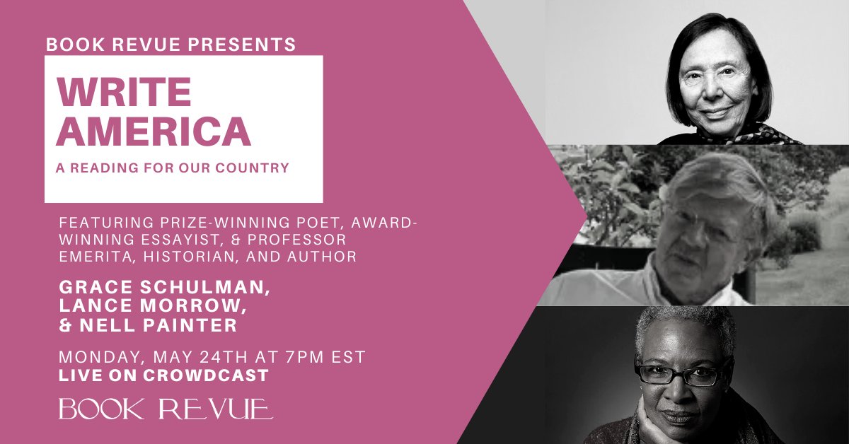 TurtlePPress's tweet photo. What’s WRITE AMERICA? A series by our author Roger Rosenblatt with Book Revue, to explore how writing might bridge the deep divisions in our nation.
Tune in TODAY with Grace Schulman, Lance Morrow, and Nell Painter!
https://t.co/DBdu5tLbB8
#turtlepointpress @BookRevueLI https://t.co/ciLEqgVn9j