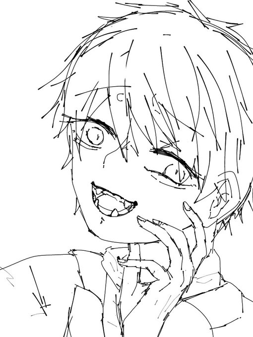 線画を晒すと誰かが色を塗ってくれるかもしれないのtwitterイラスト検索結果