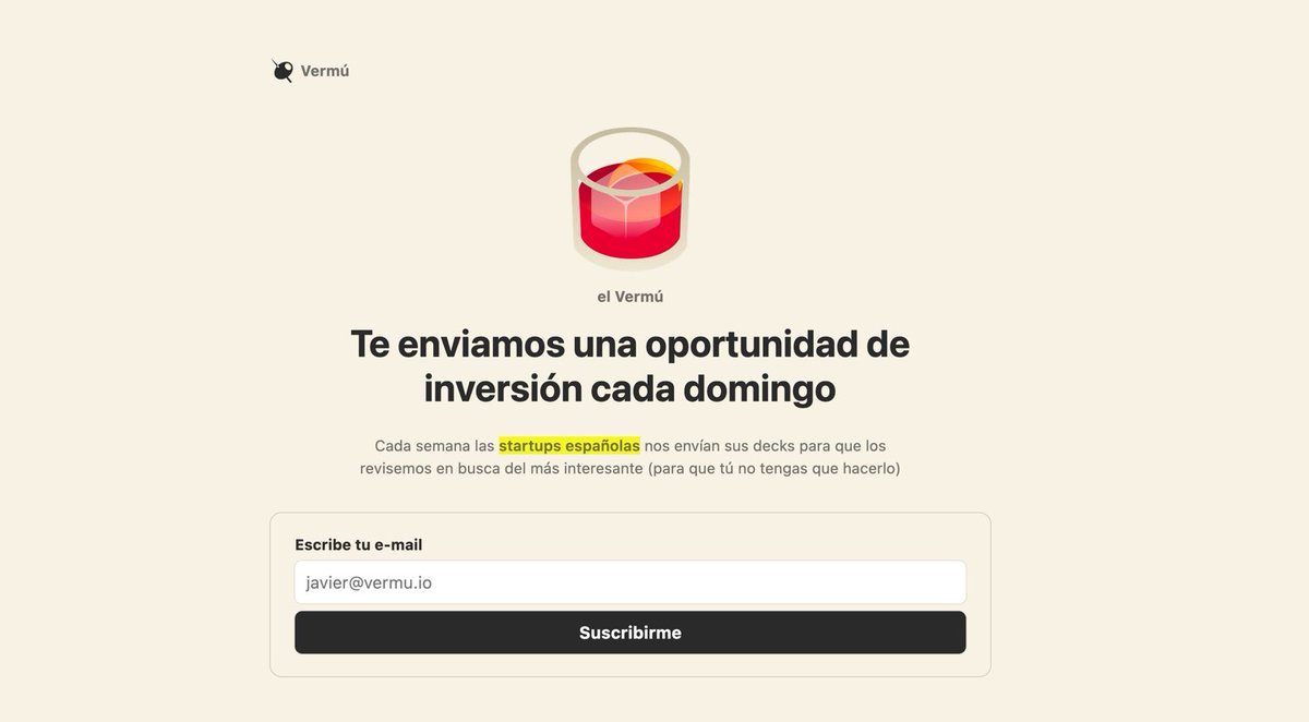 vermuio's tweet photo. 🔔Te enviamos una oportunidad de inversión cada domingo 💸 (En startups españolas) 

¿Te lo vas a perder?

▶️https://t.co/ffxFp5yCJP https://t.co/j6EQneiXxd