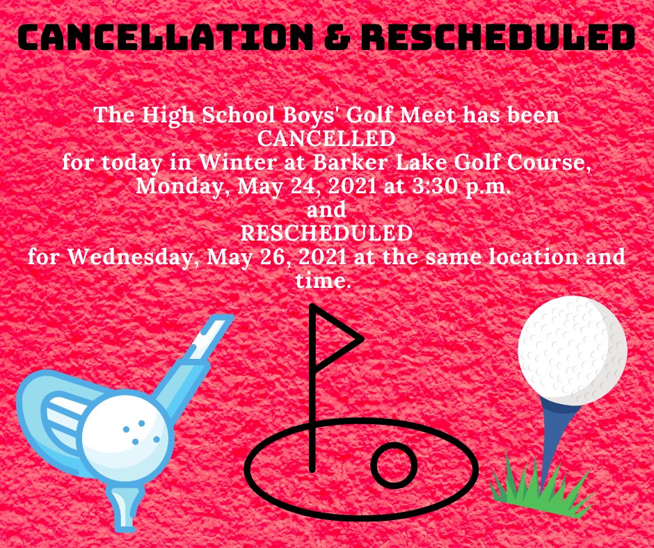 FlambeauFalcons's tweet photo. Canceled and rescheduled. #GoFlambeau https://t.co/fpWBJa9fkU