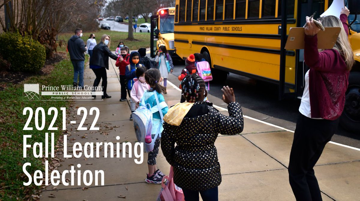 For the 2021-22 school year, PWCS will be open 5 days a week with students attending in person and following health requirements in effect at that time.

If you would like your child to attend virtually-only, you must update your selection in ParentVUE between May 24-28. (1/3) ⬇️