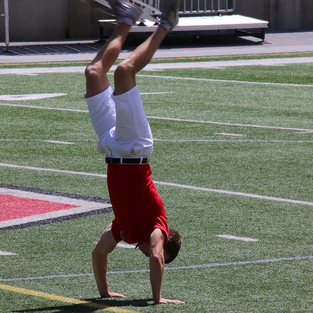 TBDBITL's tweet photo. When you're named the new head drum major for The Ohio State University Marching Band... @AustinB311 #GoBuckeyes https://t.co/BePuHoPmM2