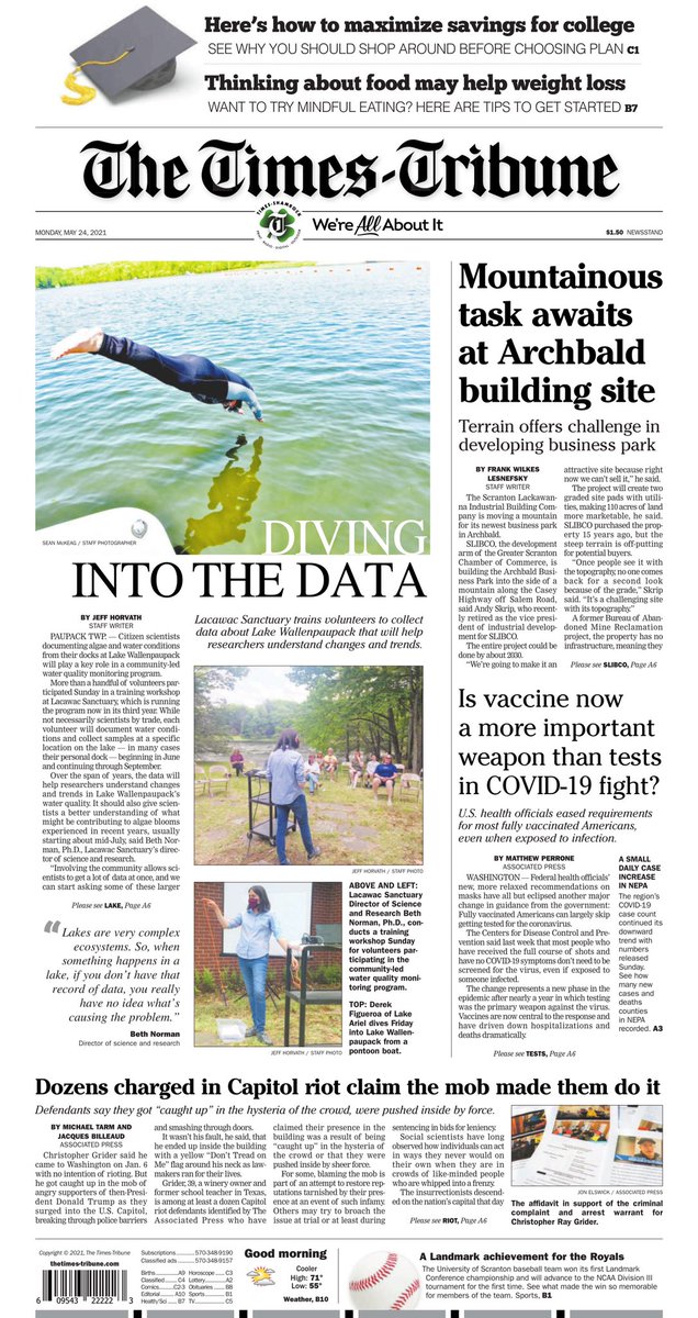 Check out today’s <a href="/timestribune/">The Times-Tribune</a> with front-page stories by <a href="/jhorvathTT/">Jeff Horvath</a> and <a href="/flesnefskyTT/">Frank Wilkes Lesnefsky</a>. #newspaper #NEPA #Scranton #news #localnews #journalism #journalists