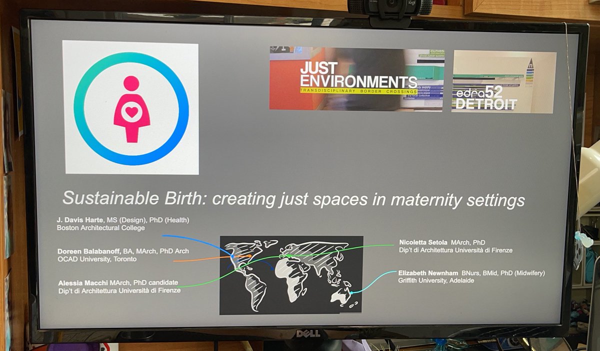 GBEDN1's tweet photo. Dr Balabanoff and Dr Harte were honored to present at the Environmental Design Research Association during #edra52 virtual Detroit conference. “Sustainable birth: creating just spaces in maternity settings”. Thanks to the #GBEDN team for ongoing transdisciplinary collaborations! https://t.co/YeSTLdSigc
