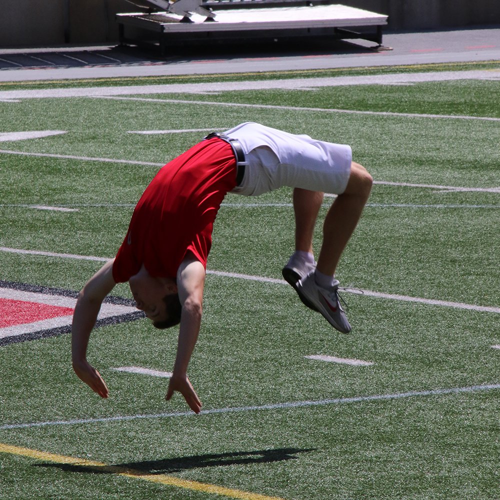 TBDBITL's tweet photo. When you're named the new head drum major for The Ohio State University Marching Band... @AustinB311 #GoBuckeyes https://t.co/BePuHoPmM2