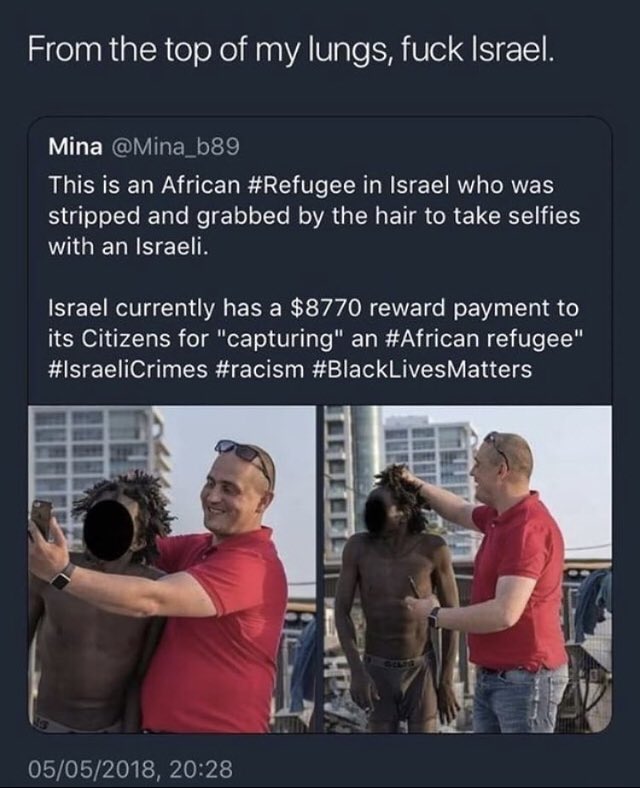 lilucchy's tweet photo. And a nigga was saying that Israel is better for black people than  Palestine🥱 https://t.co/cEsrrW6R7M