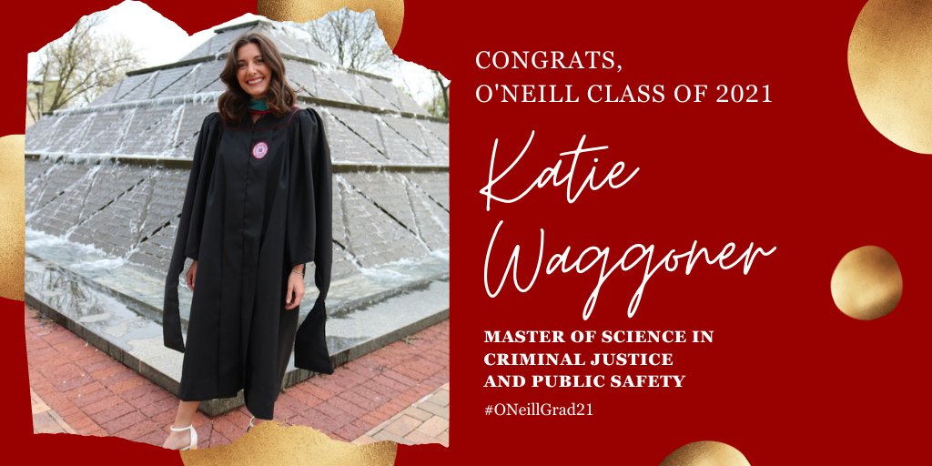 IUIONeill's tweet photo. We're keeping the commencement party going! Congrats to Katie Waggoner for earning her master's in Criminal Justice and Public Safety. She's made the O'Neill alumni network even stronger and we're so proud of her hard work and commitment to her field!
#ONeillGrad21 https://t.co/xn6Siaznnb