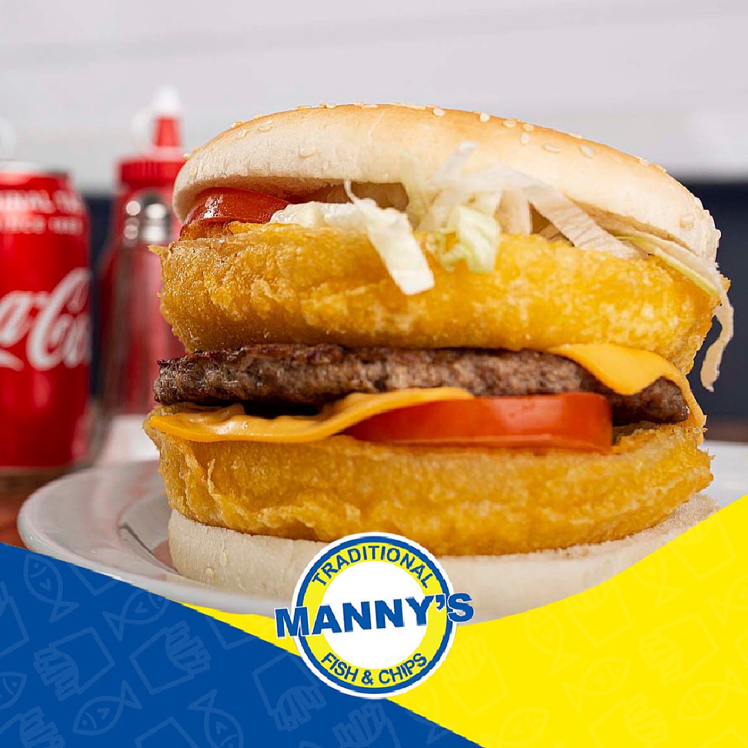 🤩 Manny’s Monday is here

What’s taking your fancy for your Monday munch? 

🍔 Reckon you could tackle this??

💸 Save 10% when you order online:

Mannysfishandchips.co.uk