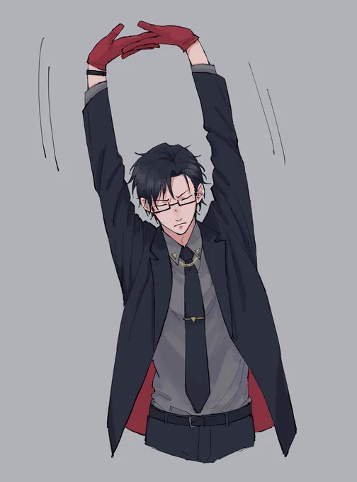 伸びる銃兎 