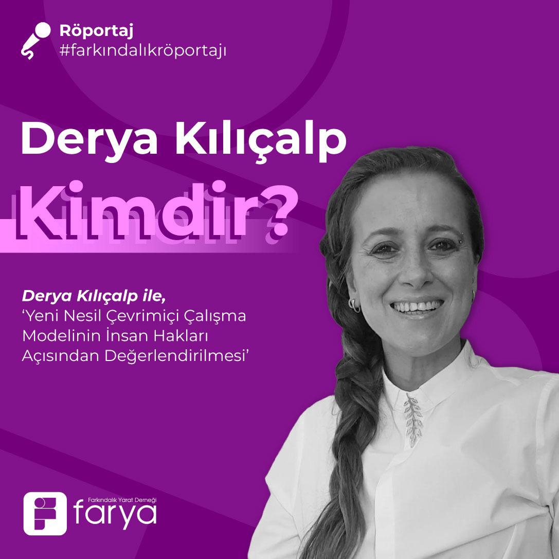 faryadernegi's tweet photo. Gürce Sosyal Etki ve Sosyal Fayda Tasarım Danışmanlığı Kurucusu ve Sosyal Girişimci Derya Kılıçalp ile gerçekleştirilen #Farkındalıkröportajları serimizin 3.'sü 'Yeni Nesil Çevrim İçi Çalışma Modelinin İnsan Hakları Açısından Değerlendirilmesi' röportajı yayında! https://t.co/lozOeu7Ro8