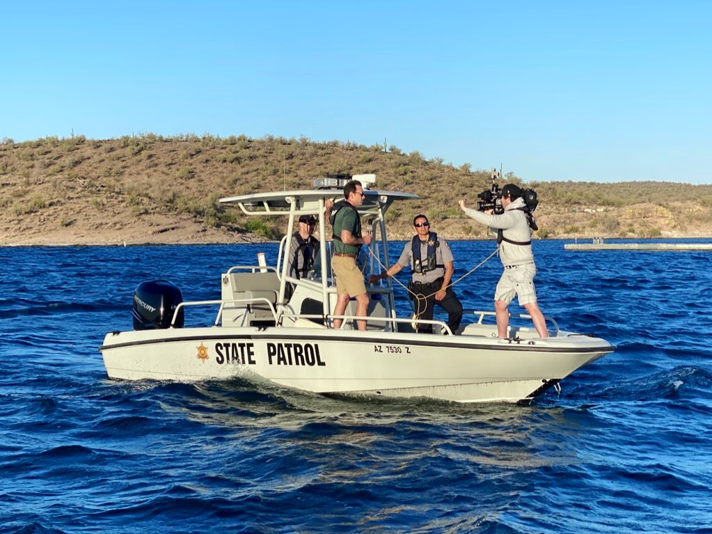 azgfd's tweet image. Thanks to @12News @FOX10Phoenix     &amp;amp; @TelemundoAZ who joined us at Lake Pleasant today for #SafeBoatingWeek ⚓️ Always boat smart, safe, sober and wear your life jacket! 🚤 #WearIt