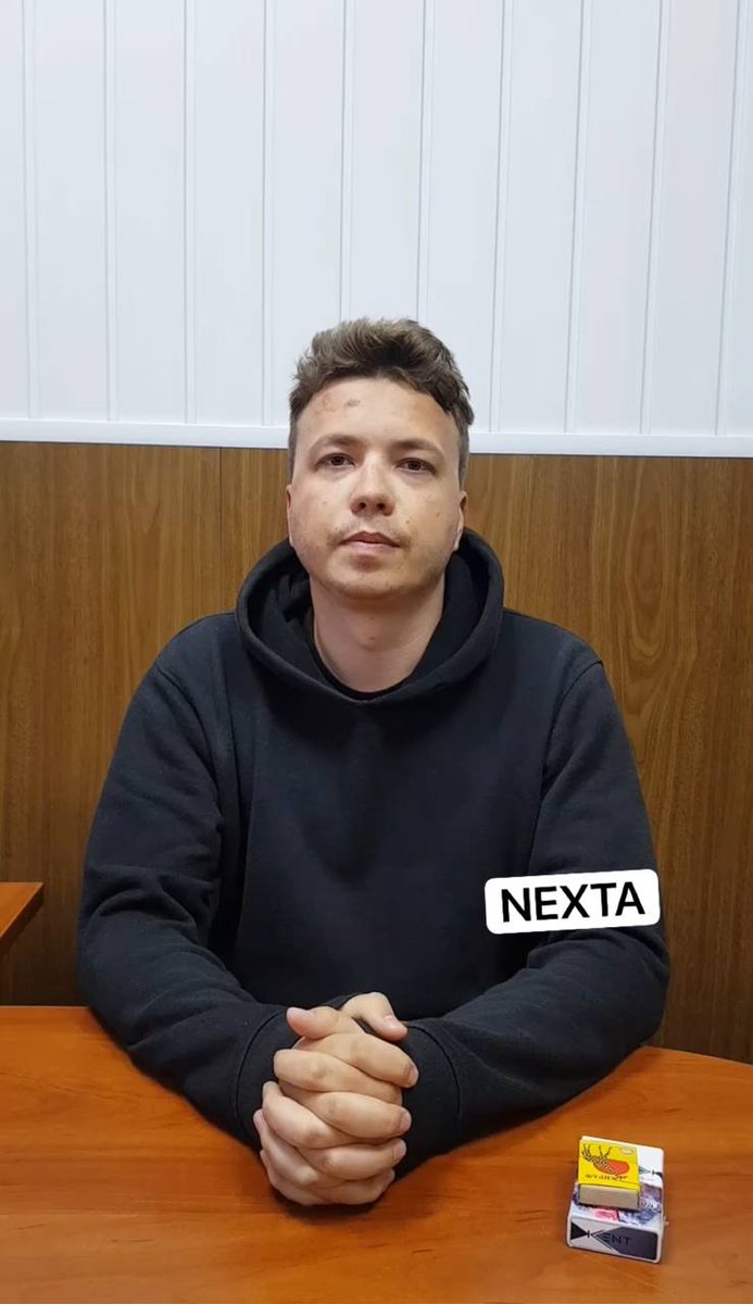mcmadal's tweet photo. #Belarus: the authorities presented a photo of detained Roman #Protasevych https://t.co/VBMyL04CwA