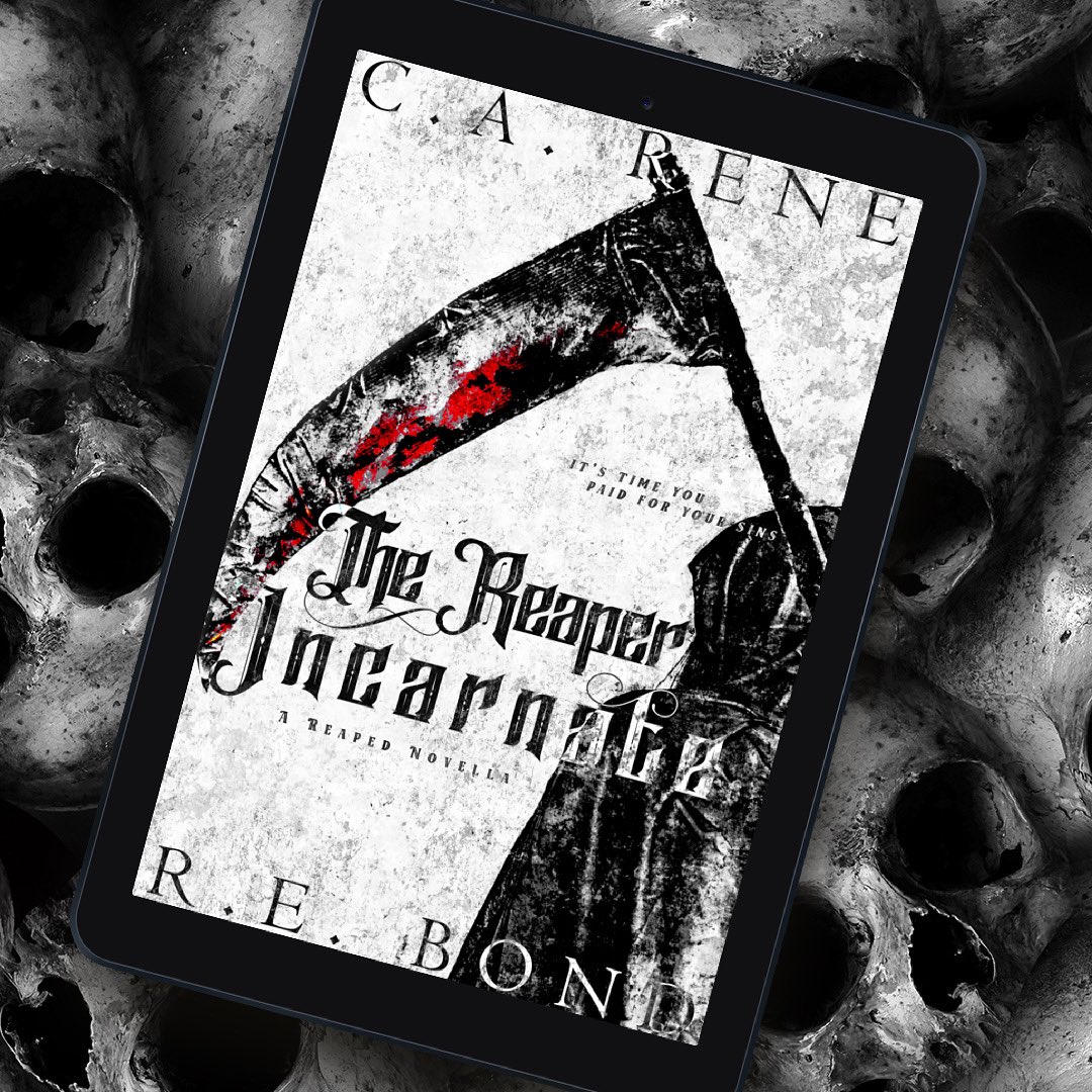 Happy release day to my bean &amp; peanut! <a href="/c/">c</a>.a.rene <a href="/author/">Amazon <a href="/author/">Amazon @author</a></a>.re.bond 😍😍😍😍 🙌🏻🔥🎉🎊🖤😈
.
𝑻𝒉𝒆 𝑹𝒆𝒂𝒑𝒆𝒓 𝑰𝒏𝒄𝒂𝒓𝒏𝒂𝒕𝒆, a Dark Contemporary Reverse Harem Novella in the Reaped Series by <a href="/c/">c</a>.a.rene and @author.re.bond  is now live and available in #kindleunlimited !