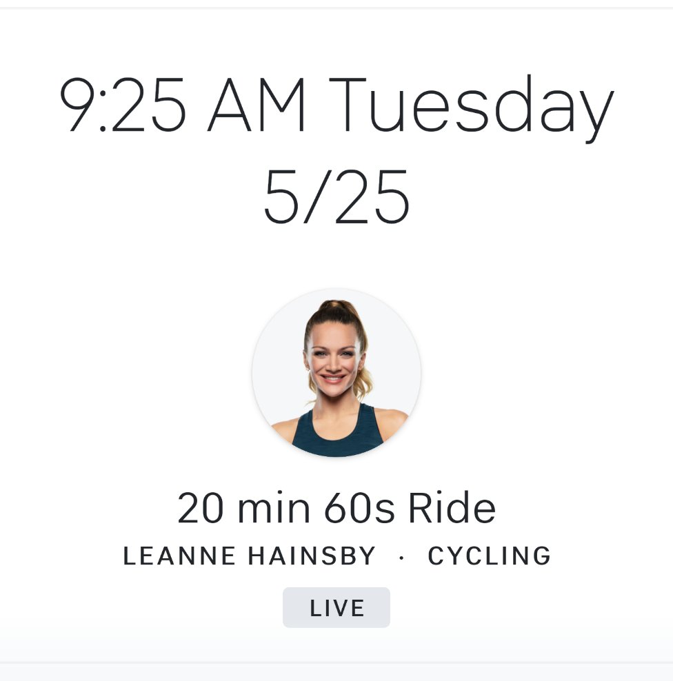 GaryCoiro's tweet photo. #leannehainsby @onepeloton I'm going to be done and dusted after my 100th ride tomorrow morning... GaryCo https://t.co/kGa1BpNtJA