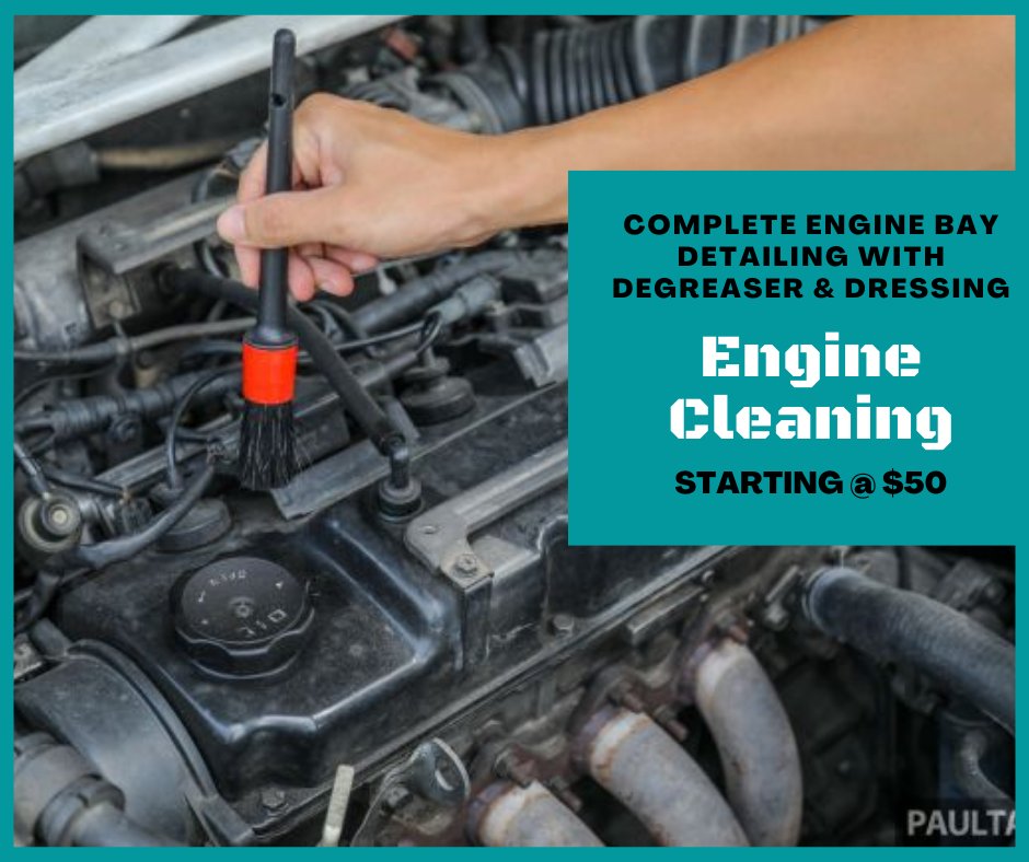 bramptondetail's tweet photo. The cleaner the engine, the better the efficiency.
Get your engine bay detailed from the best hands in town.
Call (647) 570-5512
#autodetailing #bramptonautodetailing #autodetailingworld #brampton #missisauga #toronto #gta #cardetailing #mobiledetailing #enginebay #breakingnews https://t.co/YGFLidBF73