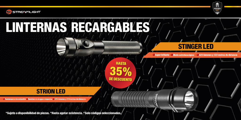 PowerhitOficial's tweet photo. Nada mejor para iniciar la semana que adquirir #equipotactico de calidad que te permita realizar todas las funciones que tu trabajo requiere.
Adquiere ahora las linternas recargables @Streamlight con la garantía #PowerHit.
#FelizLunes. https://t.co/h4um6bblEB