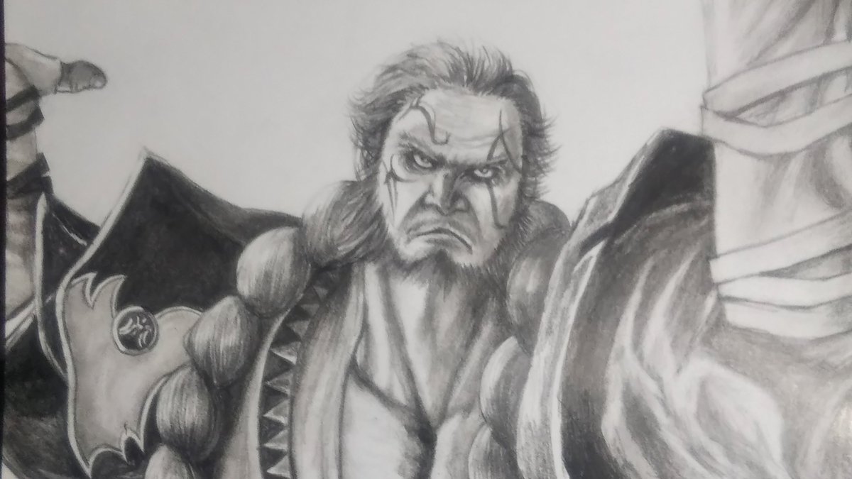 st_georgeus's tweet photo. #今日の１枚。NPCシリーズ。

国士、無双する。

ドマ国 侍大将

#ゴウセツ ・ダイトウ
(#Gosetsu Daito)

#FF14 #FF14イラスト #イラスト #鉛筆画 #pencilart #illustration #pencildrawing https://t.co/jJh9XYg1bd