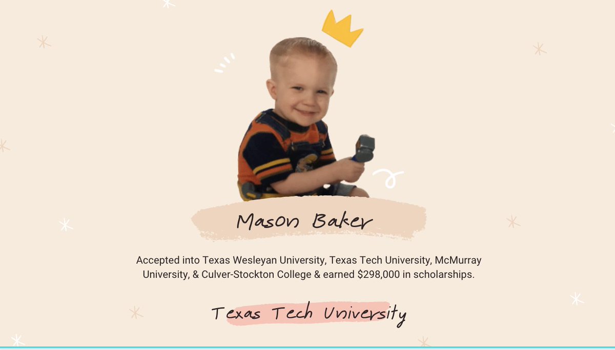 In honor of our seniors' last week of school ever, we will be celebrating them &amp; their accomplishments all week! First up, big congratulations Michael, Nate, Camren, &amp; Mason!!!!! 🥳 Check out their accomplishments -