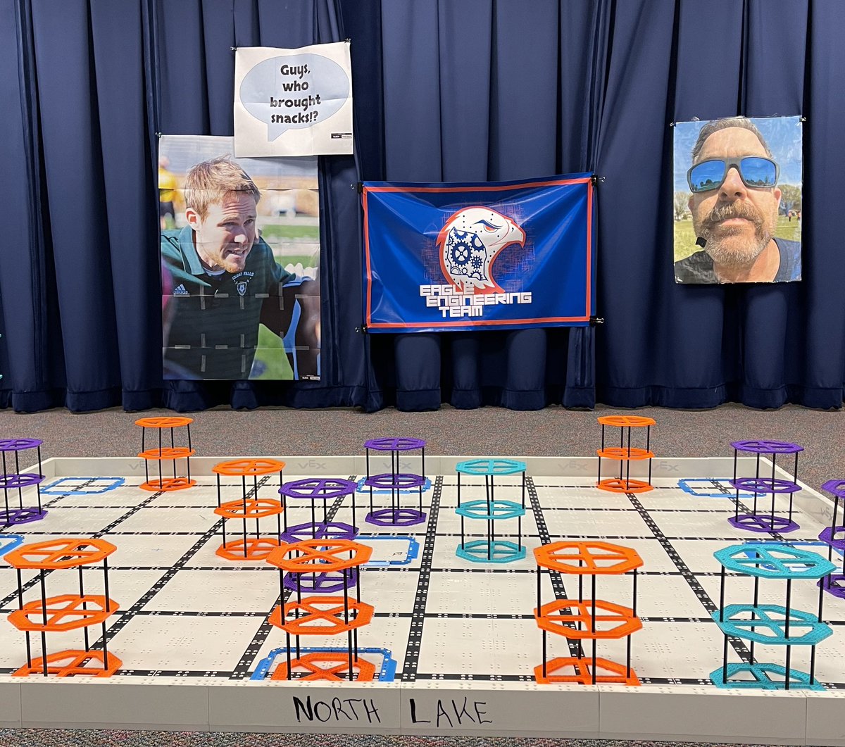 OfficiallyJohnB's tweet photo. Northlake Eagle Engineering Team is being repped by team 38310 at Worlds! We start in less than 1 hour. We’ve brought in inspiration from the World Wide Web! Let’s gooooo!!!@AndySchaafs @NES_Eagles @gisdnews #vexworlds https://t.co/CijvA0CPtn