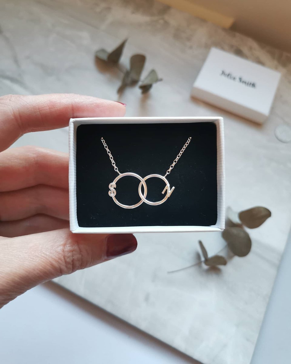 Sky and Nell 🖤

I loved doing this extra special necklace, blending the Interlinking New Moons with initials to show two sisters, together forever 🖤
